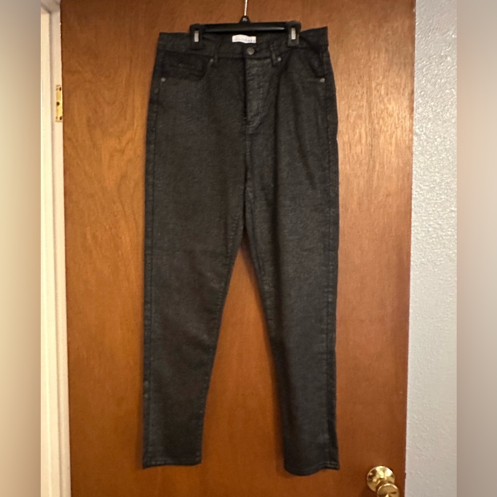 LOFT Black Sparkling Skinny Stretch Jeans